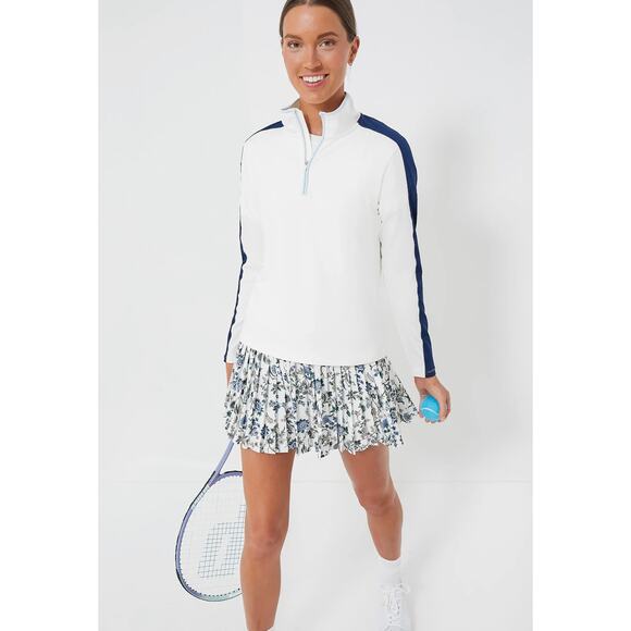 TUCKERNUCK Sport White and Navy Carver Quarter Zip Tee NWT Size XXL - Picture 1 of 13